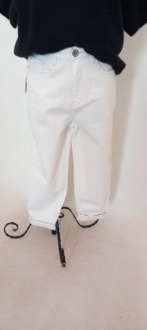 Beyaz Kalın  Jean Yarım  Şalvar Pantalon