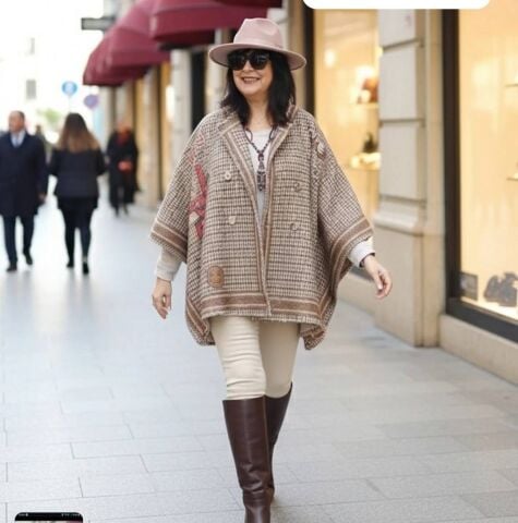 İtalyan Kaşmir Küçük  Kareli Üstü Resimli Son Trend Panço