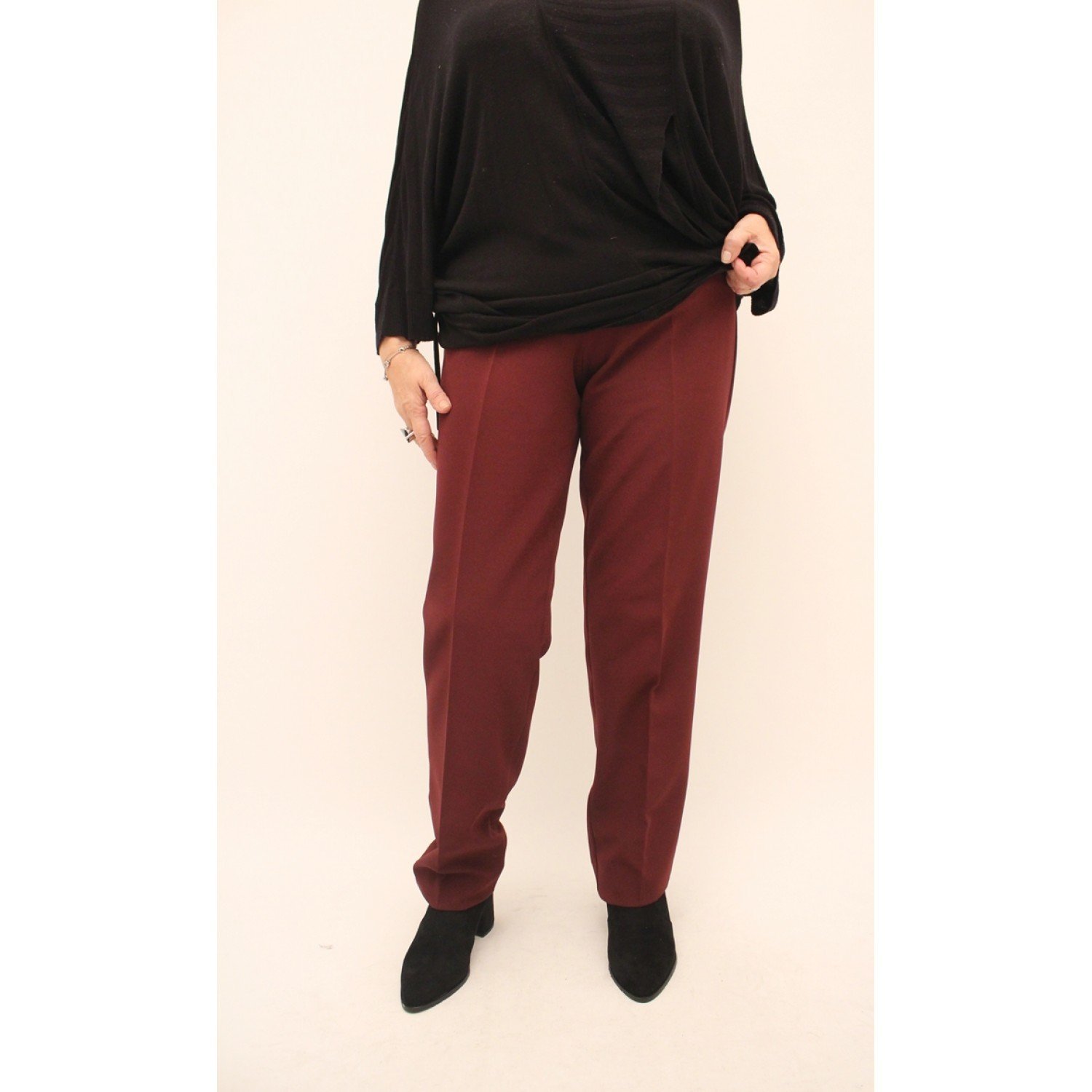 Büyük Beden Bordo Pantolon 82010