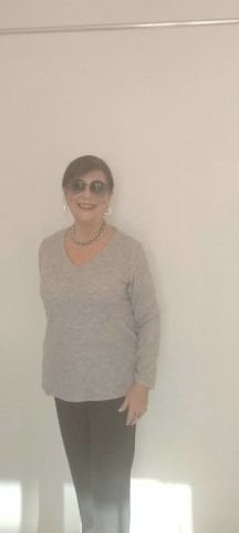Büyük Beden  Gri V Yaka Yumuşacık Triko