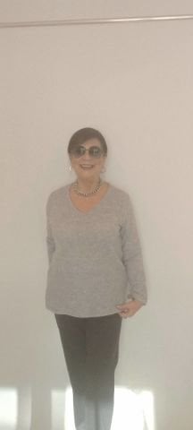 Büyük Beden  Gri V Yaka Yumuşacık Triko