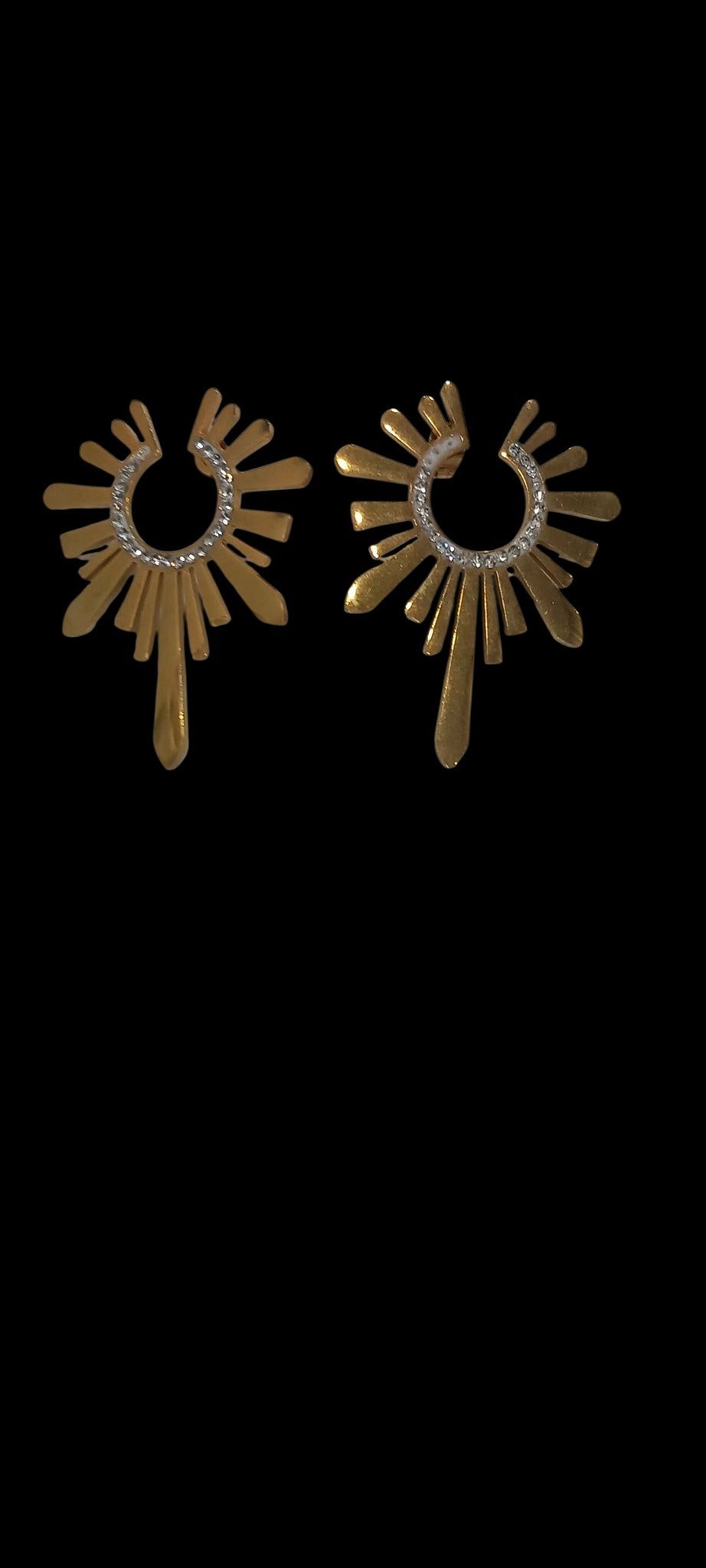 Gold Güneş Modeli Çelik Küpe