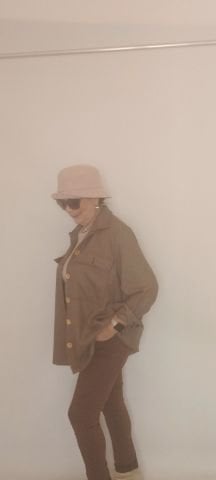 Camel  Rengi Balık Sırtı Yünlü Kumaş  Safari  Modeli Gömlek