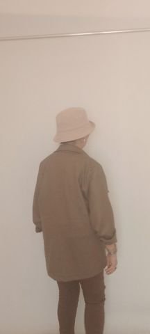 Camel Rengi Balık Sırtı Yünlü Kumaş Safari Modeli Gömlek