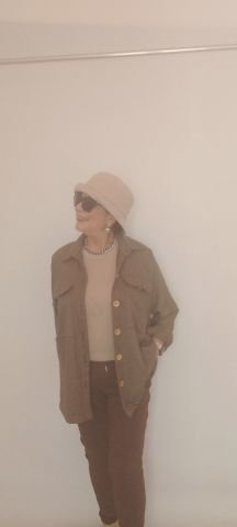 Camel Rengi Balık Sırtı Yünlü Kumaş Safari Modeli Gömlek
