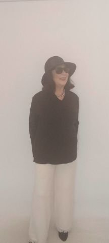 Siyah Degaje Yaka Lastik Örme Triko Tünik