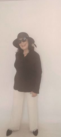 Siyah Degaje Yaka Lastik Örme Triko Tünik