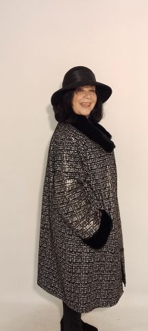 Büyük Beden Hakiki Deri Çift Taraflı Bir Yüzü Kırçıllı GriliDderi Diger Yüzü Siyah Peluş