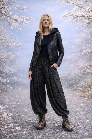 Hakiki Deri Fermuarlı ve Kapüşonlu Siyah Ceket