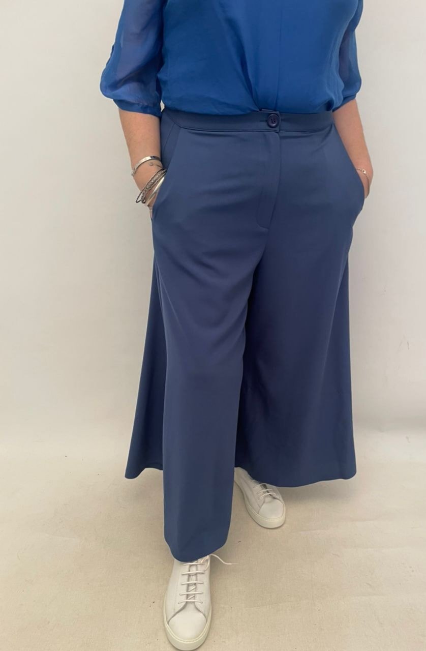 Büyük Beden Saks Rengi Pantalon Etek
