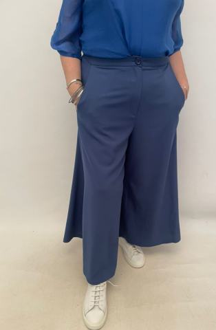 Büyük Beden Saks Rengi Pantalon Etek