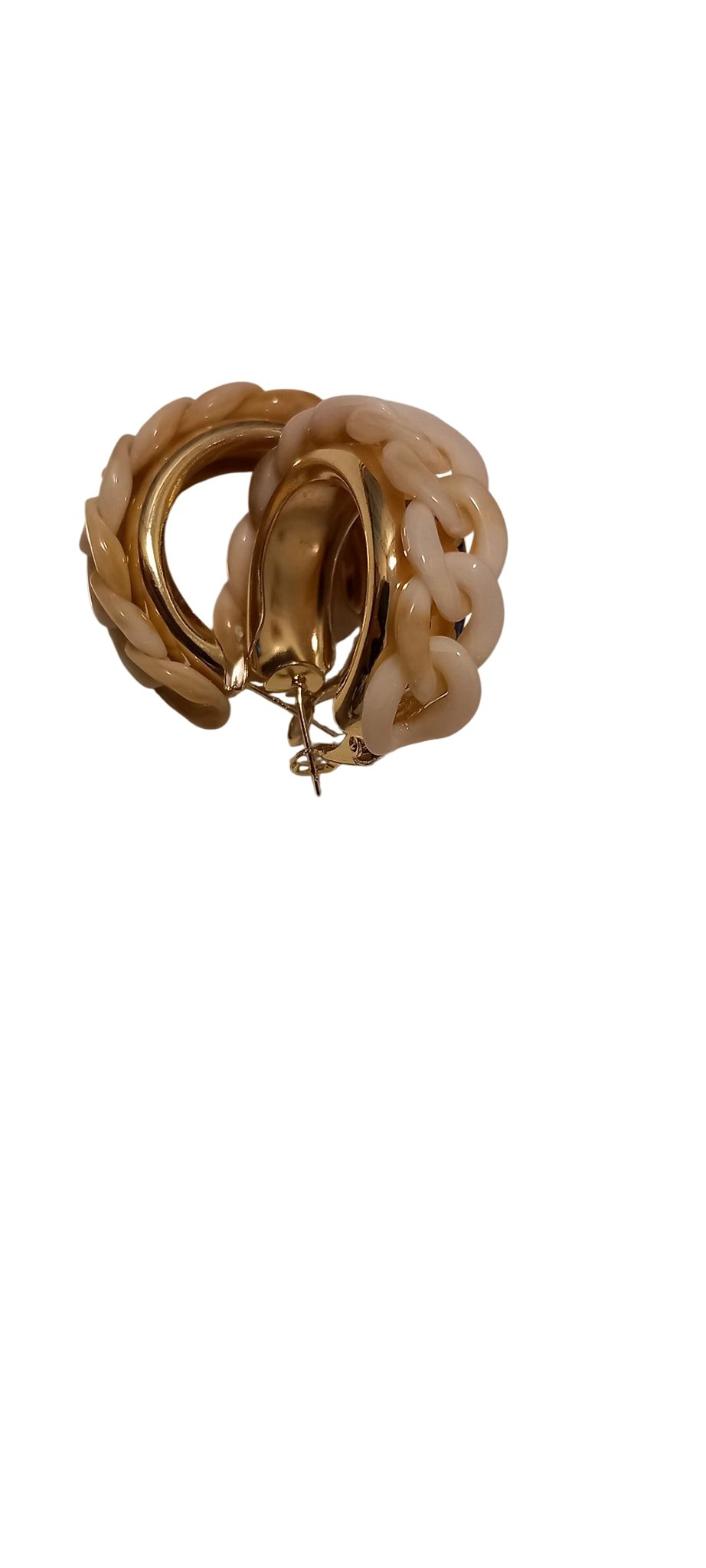 Halka  Çelik Üstü Kemik Zincirli Küpe