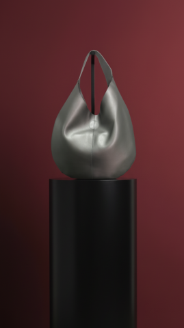 Antrasit Yarım Ay Şeklinde Hacimli Çanta