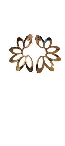 Dore Yarım Güneş Şeklinde Büyük Küpe