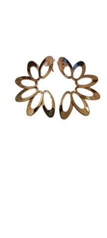 Dore Yarım Güneş Şeklinde Büyük Küpe