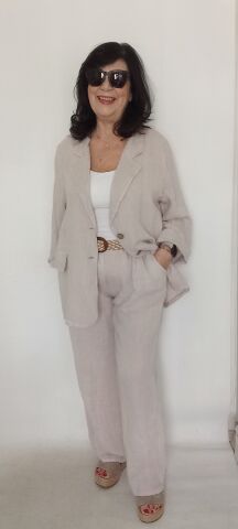 İtalyan Keten  Pantalonlu   Takım