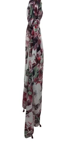 Açık Renk  Desenli Vual Fular