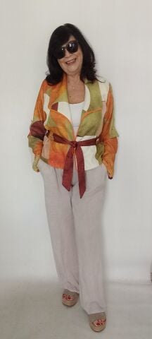 Taba desenli kısa ceket