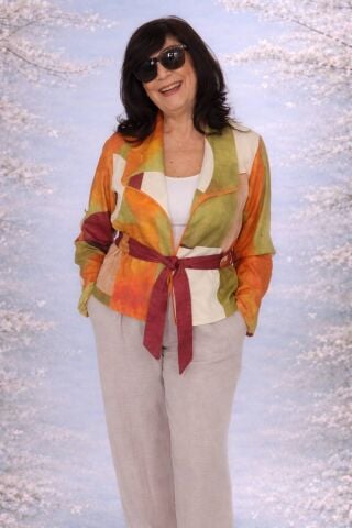 Taba desenli kısa ceket