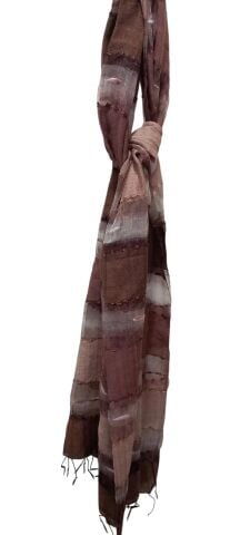 Kahve  İpek Organze Fular