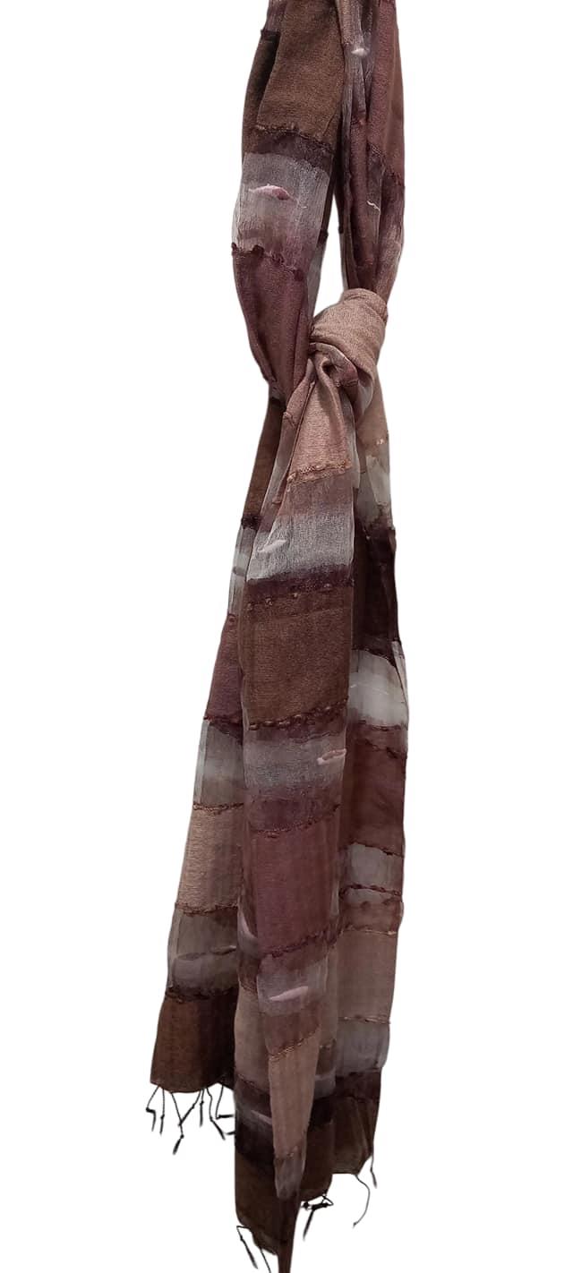 Kahve  İpek Organze Fular