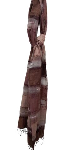 Kahve  İpek Organze Fular