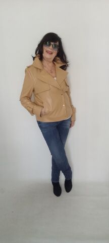 Hakiki Deri Camel Rengi Ceket