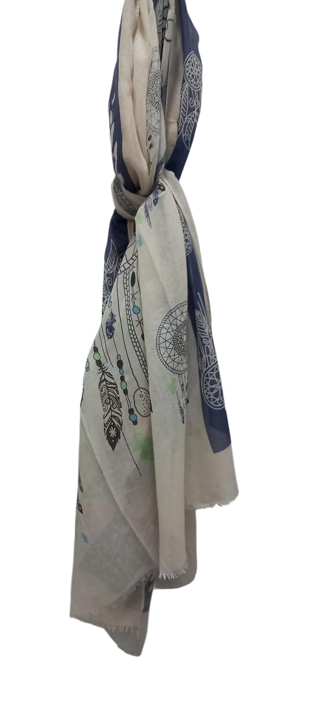 Kemik Geometri Desenli Vual Fular