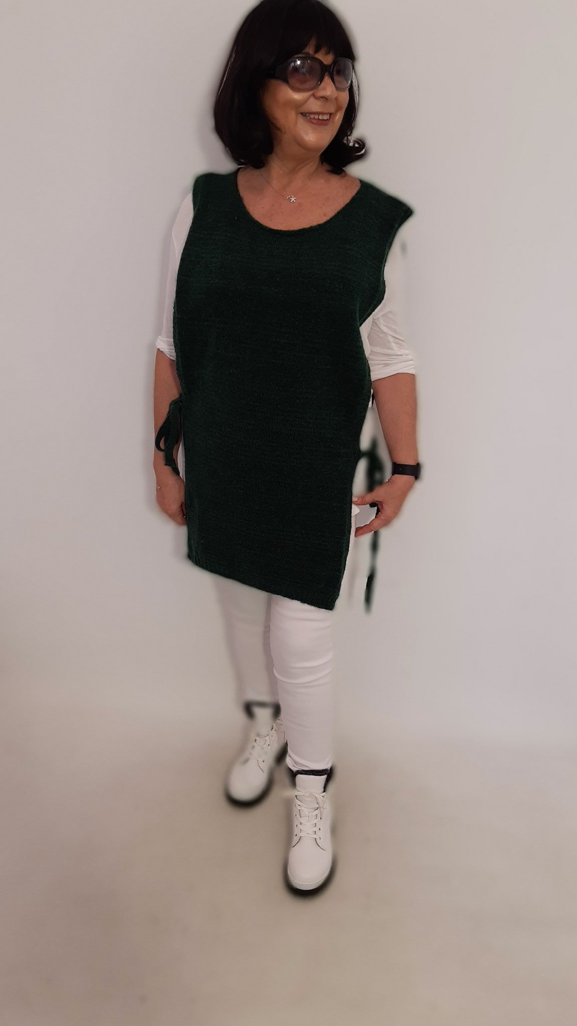 Yeşil Yandan Baglamalı Sueter