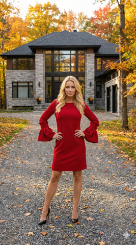 Bordo Dirsekten Truvakar Elbise