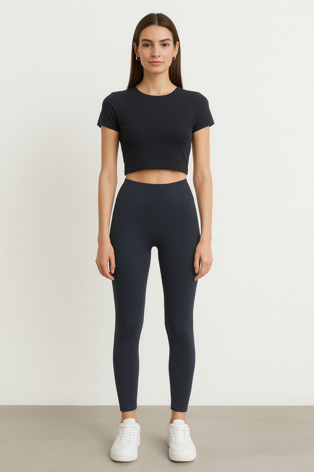 Lacivert  Şardonlu Tayt