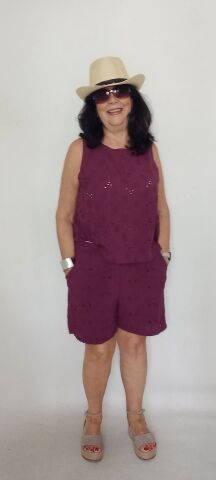 İtalyan Fistolu Coton Kumaş Bordo Şort Takım