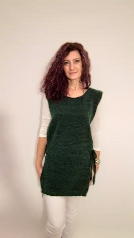 Yeşil  Yandan Baglamalı  Triko Sueter