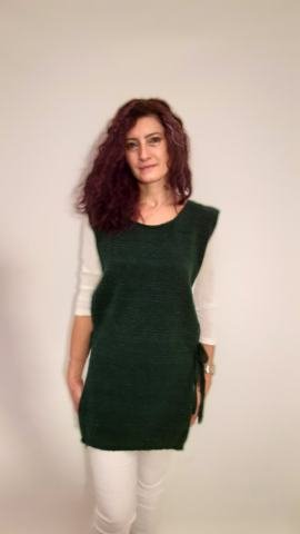 Yeşil  Yandan Baglamalı  Triko Sueter