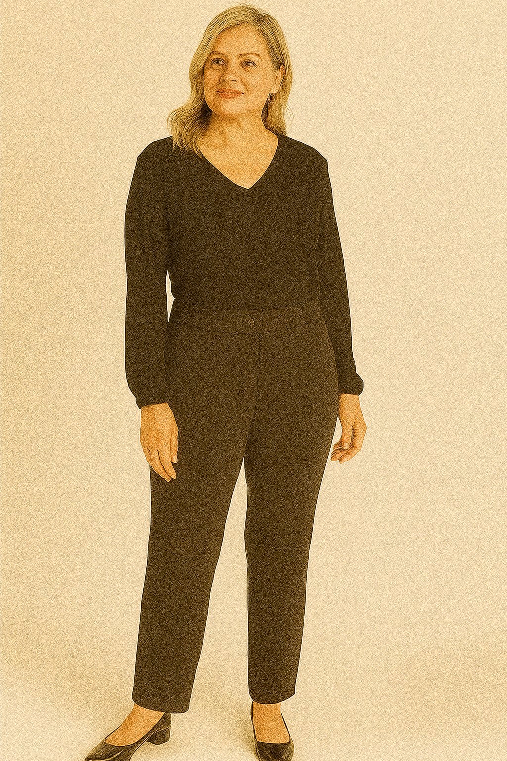 Büyük Beden  İtalyan Beli Lastikli Haki  Yeşil