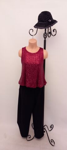 Bordo Rengi  İtalyan Pullu Kolsuz Bluz