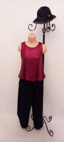 Bordo Rengi  İtalyan Pullu Kolsuz Bluz
