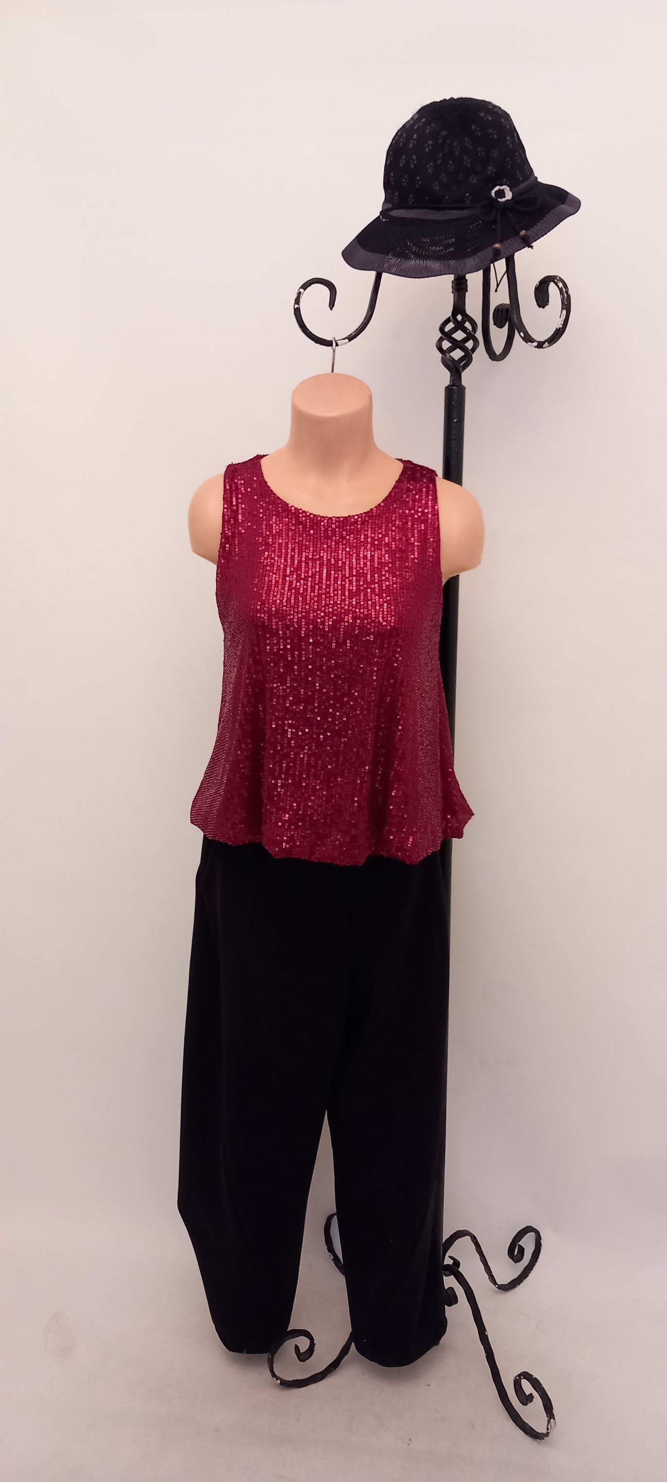 Bordo Rengi İtalyan Pullu Kolsuz Bluz