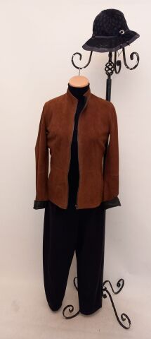 Hakiki Suet Çift Taraflı  Diger Tarafı Deri Olan Fermuarlı Ceket