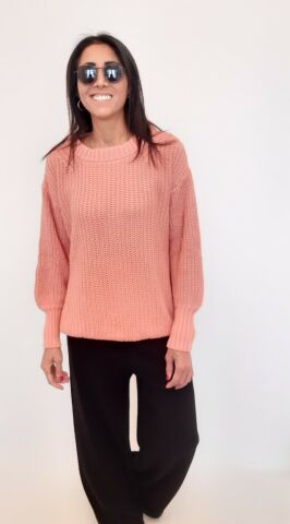 Somon Rengi Selanik Örme Triko