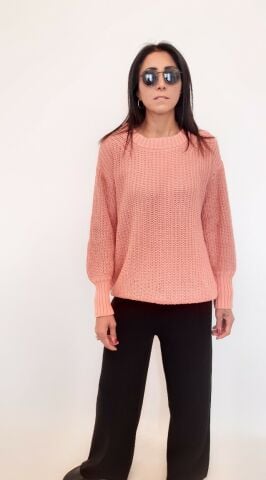 Somon Rengi Selanik Örme Triko