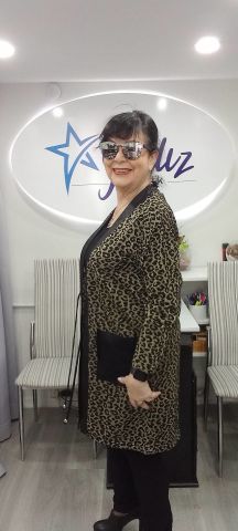 Büyük Beden Siyah Simli Leopar Hırka