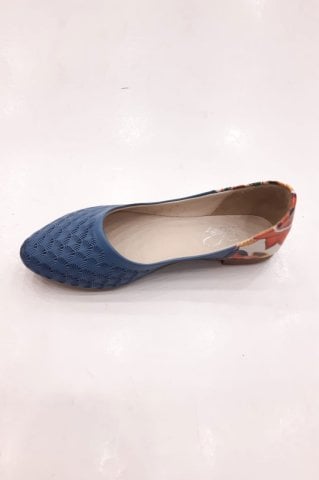 Hasır Örme Yumuşak Babet 13 Indigo