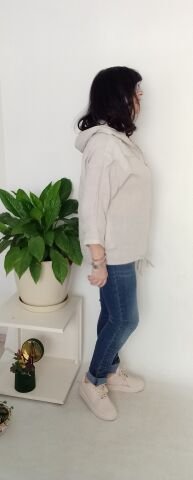 Italyan Keten  Kapsonlu Yıldız Aplikesi Kemik