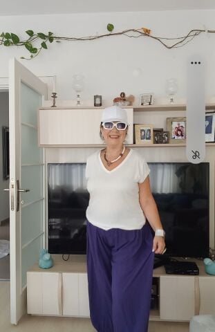 İtalyan   Mor  Düz Şalvar  Pantalon