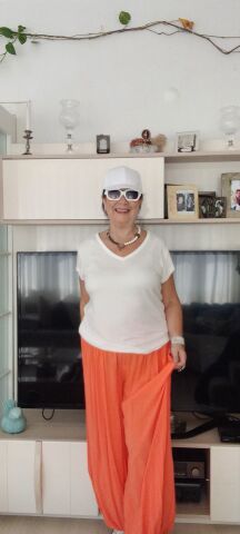 İtalyan Oranj  Düz Şalvar  Pantalon