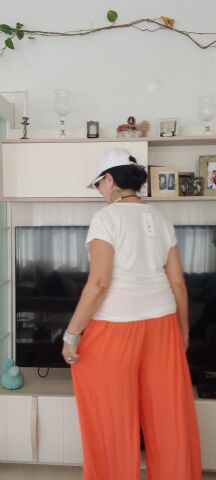 İtalyan Oranj  Düz Şalvar  Pantalon