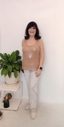 Pullu Atlet İtalyan Kolsuz Bej