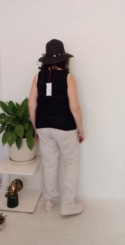 Pullu Atlet İtalyan Kolsuz Siyah