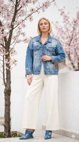 Jean İtalyan Püsküllü Özel Tasarım Ceket